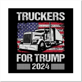 Truckers For Trump 2024 Posters and Art